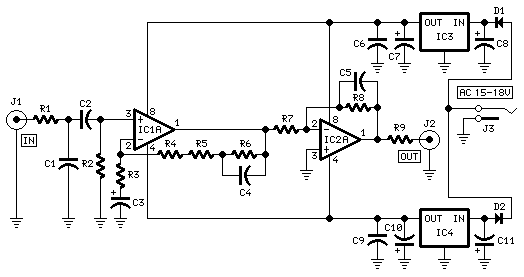 Modular Phono Preamplifier – Circuit Schematic