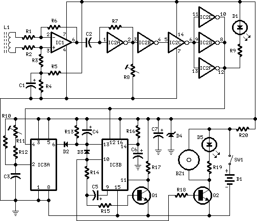 Speed-Limit Alert – Circuit Schematic