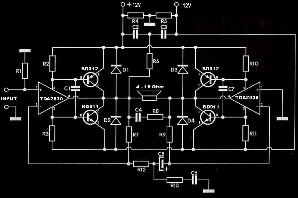 TDA2030 Subwoofer Amplifier Circuit PCB
