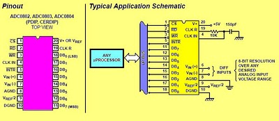 analog to digital converter adc0804 circuit
