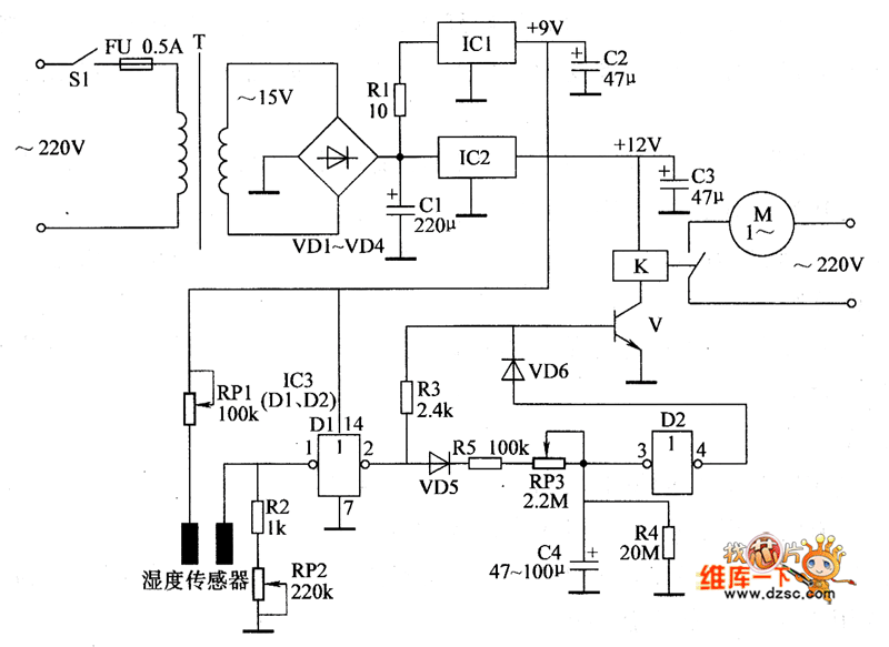 Automatic sprinkler controller circuit diagram 5 – Circuit Schematic
