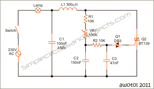 Light Dimmer Circuit – Circuit Schematic