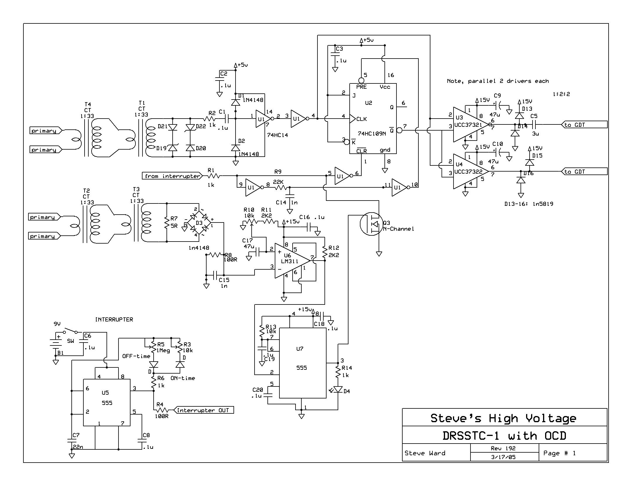 H-bridge of 40N60 mini-brick IGBTs circuit