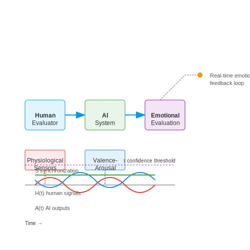 Human-in-the-Loop Evaluation Methods – Training AI to Simulate Emotional Reactions – Tutorial Diagram