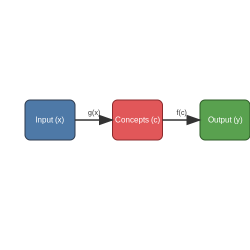 Definition and Core Idea – Using Concept Bottleneck Models – Tutorial Diagram