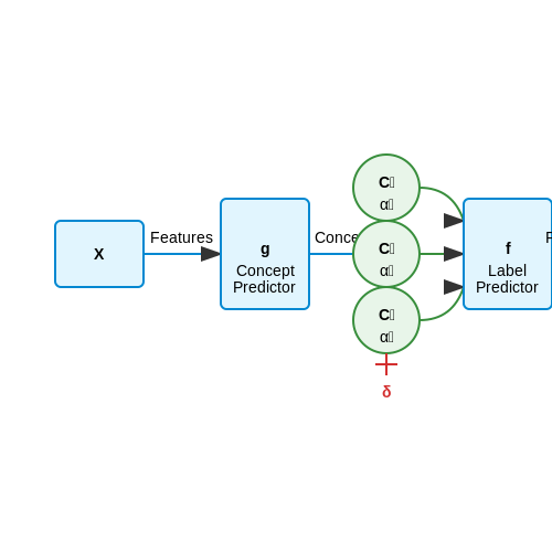 Interpreting Model Decisions via Concepts – Using Concept Bottleneck Models – Tutorial Diagram