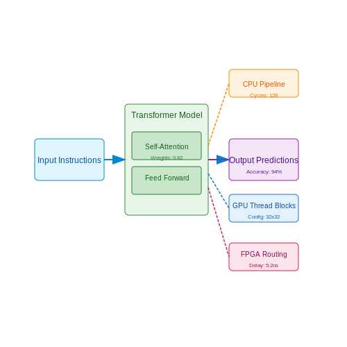 Case Studies: Transformers in CPU, GPU, and FPGA Simulation – Training Transformers to Simulate Hardware Behavior – Tutorial Diagram Case Studies: Transformers in CPU, GPU, and FPGA Simulation – Training Transformers to Simulate Hardware Behavior – Tutorial Diagram
