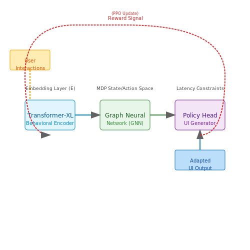 Adaptive UI Generation Based on User Behavior – Neural Models That Suggest UI Design Improvements – Tutorial Diagram