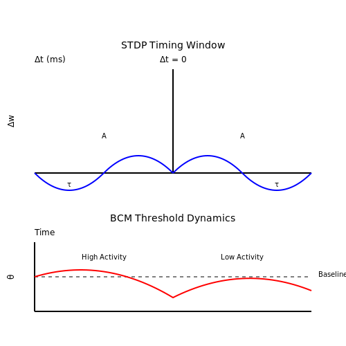 Hebbian Learning and Neural Adaptation – Bio-Inspired Plasticity Mechanisms in Neural Networks – Tutorial Diagram