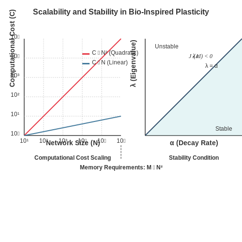 Scalability of Bio-Inspired Mechanisms – Bio-Inspired Plasticity Mechanisms in Neural Networks – Tutorial Diagram