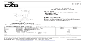 2N3440 – Datasheet Preview