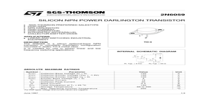 2N6059 – Datasheet Preview