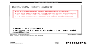 74HC4060 – Datasheet Preview