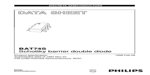 BAT74S – Datasheet Preview