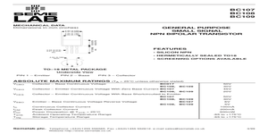 BC109 – Datasheet Preview