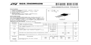 BTA06BW – Datasheet Preview