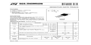 BTA08S – Datasheet Preview