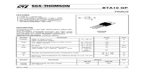 BTA10GP – Datasheet Preview