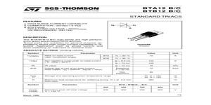 BTA12B – Datasheet Preview
