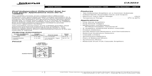 CA3054 – Datasheet Preview