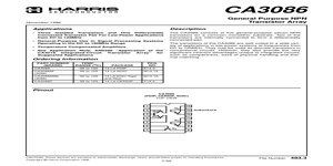CA3086 – Datasheet Preview