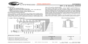 CY6264 – Datasheet Preview