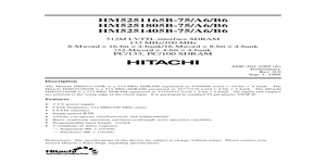 HM5251165B – Datasheet Preview