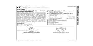 LM4040 – Datasheet Preview
