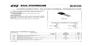 MJE340 – Datasheet Preview