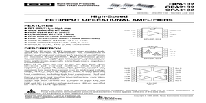 OPA2132 – Datasheet Preview