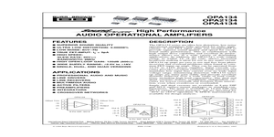 OPA2134PA – Datasheet Preview
