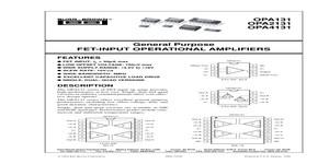 OPA4131 – Datasheet Preview