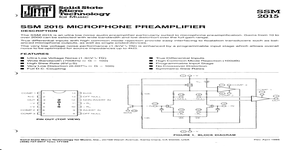 SSM2015 – Datasheet Preview