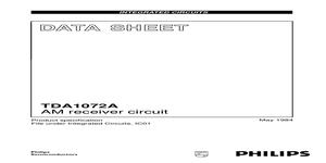 TDA1072A – Datasheet Preview