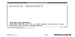 TDA1516 – Datasheet Preview