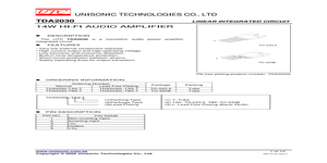 TDA2030 – Datasheet Preview