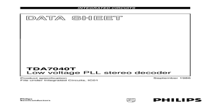 TDA7040 – Datasheet Preview