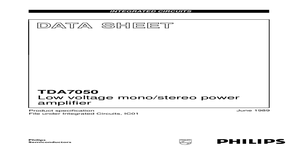 TDA7050 – Datasheet Preview