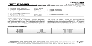XR 2206 – Datasheet Preview